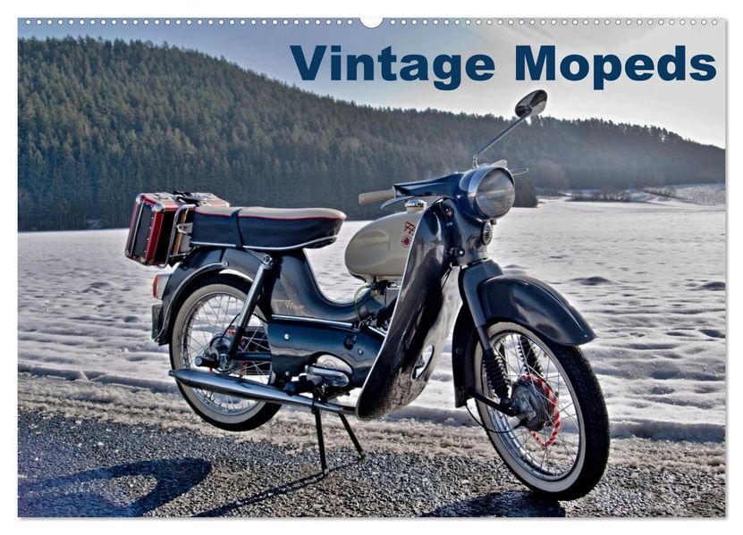 Vintage Mopeds (Wandkalender 2027 DIN A2 quer) CALVENDO Monatskalender