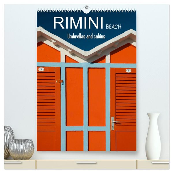 Rimini beach Umbrellas and cabins (High Quality Premium Wall Calendar 2027 DIN A2 portrait)CALVENDO 12 Month Wall Calendar
