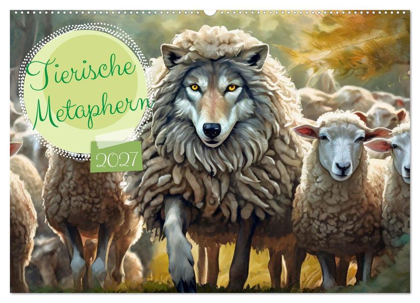 Tierische Metaphern (Wandkalender 2027 DIN A2 quer) CALVENDO Monatskalender