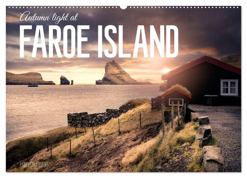 Autumn light at Faroe island (Wall Calendar 2027 DIN A2 landscape) CALVENDO 12 Month Wall Calendar