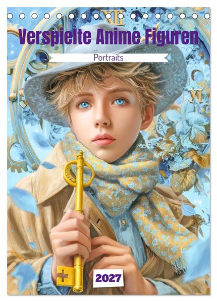 Verspielte Anime Figuren - Portraits (Tischkalender 2027 DIN A5 hoch) CALVENDO Monatskalender