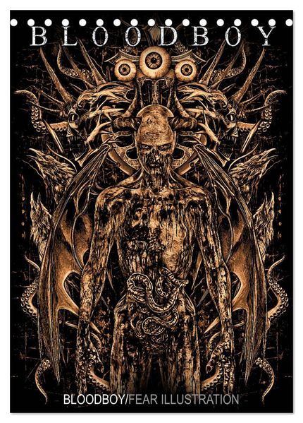 BLOODBOY/FEAR ILLUSTRATION (Tischkalender 2027 DIN A5 hoch) CALVENDO Monatskalender
