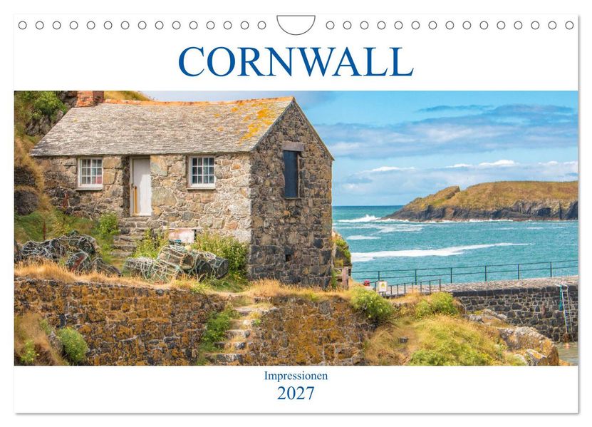 Cornwall Impressionen (Wandkalender 2027 DIN A4 quer) CALVENDO Monatskalender