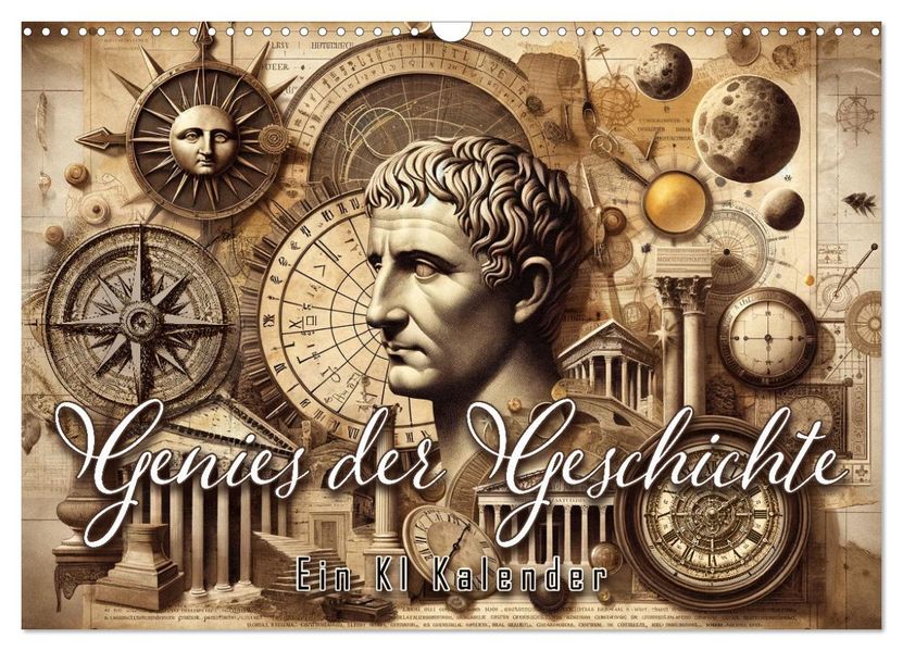 Genies der Geschichte - Ein KI Kalender (Wandkalender 2027 DIN A3 quer) CALVENDO Monatskalender