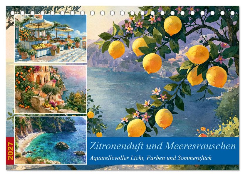 Zitronenduft und Meeresrauschen (Tischkalender 2027 DIN A5 quer) CALVENDO Monatskalender