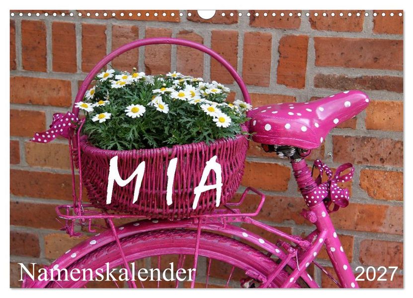 MIA - Namenskalender (Wandkalender 2027 DIN A3 quer) CALVENDO Monatskalender