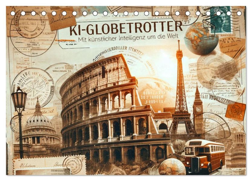 KI-Globetrotter: Mit künstlicher Intelligenz um die Welt (Tischkalender 2027 DIN A5 quer) CALVENDO Monatskalender