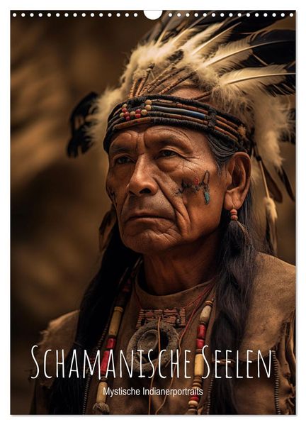 Schamanische Seelen: Mystische Indianerportraits (Wandkalender 2027 DIN A3 hoch) CALVENDO Monatskalender