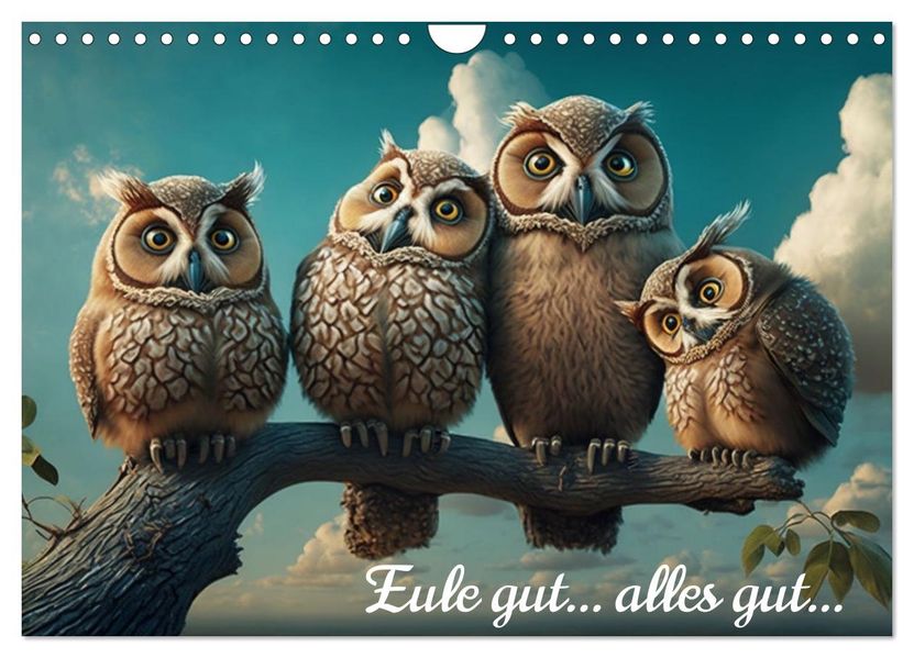 Eule gut... alles gut! (Wandkalender 2027 DIN A4 quer) CALVENDO Monatskalender