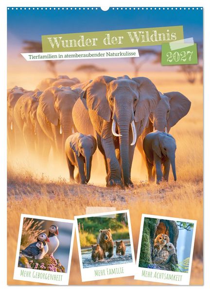 Wunder der Wildnis (Wandkalender 2027 DIN A2 hoch) CALVENDO Monatskalender