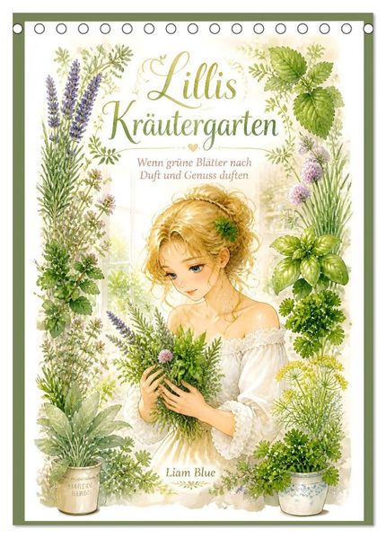 Lillis Kräutergarten (Tischkalender 2027 DIN A5 hoch) CALVENDO Monatskalender