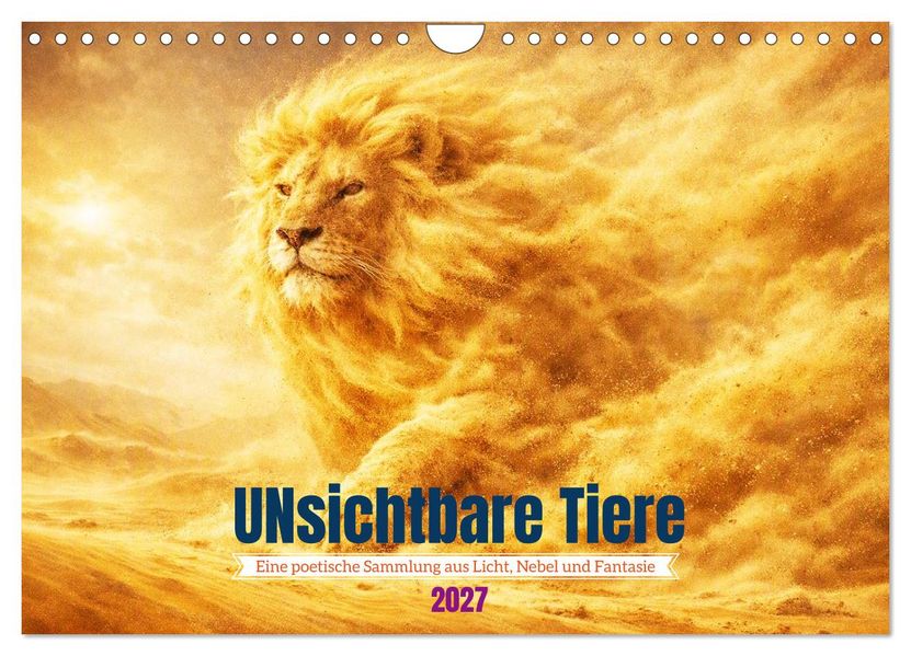 UNsichtbare Tiere - Eine poetische Sammlung aus Licht Nebel und Fantasie (Wandkalender 2027 DIN A4 quer) CALVENDO Monatskalender