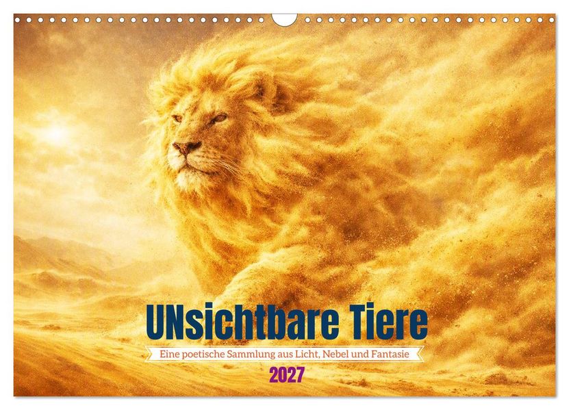 UNsichtbare Tiere - Eine poetische Sammlung aus Licht Nebel und Fantasie (Wandkalender 2027 DIN A3 quer) CALVENDO Monatskalender