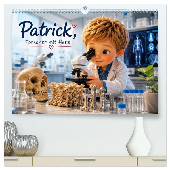 Patrick Forscher mit Herz (hochwertiger Premium Wandkalender 2027 DIN A2 quer) Kunstdruck in Hochglanz