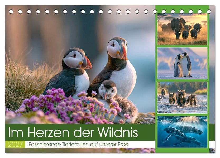 Im Herzen der Wildnis (Tischkalender 2027 DIN A5 quer) CALVENDO Monatskalender