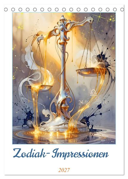 Zodiak - Impressionen (Tischkalender 2027 DIN A5 hoch) CALVENDO Monatskalender