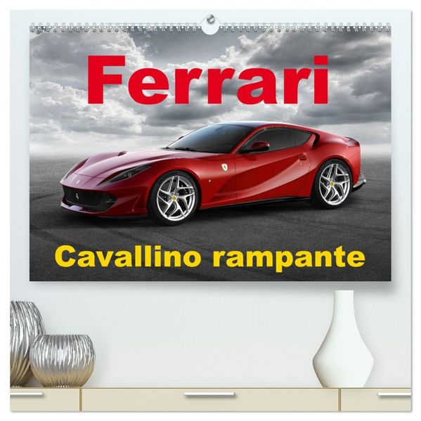 Cavallino rampante - Ferrari (hochwertiger Premium Wandkalender 2027 DIN A2 quer) Kunstdruck in Hochglanz