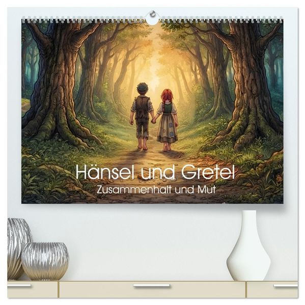 Hänsel und Gretel - Zusammenhalt und Mut (hochwertiger Premium Wandkalender 2027 DIN A2 quer) Kunstdruck in Hochglanz