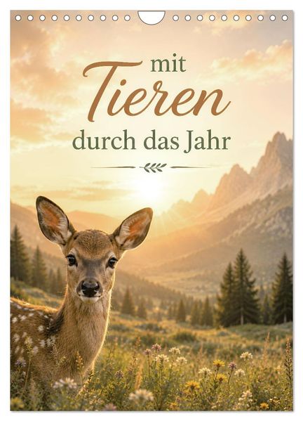 Mit Tieren durch das Jahr (Wandkalender 2027 DIN A4 hoch) CALVENDO Monatskalender