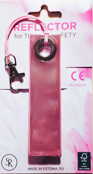 Softreflector PINK LINE (Loop) Reflektor für Jacken und Taschen