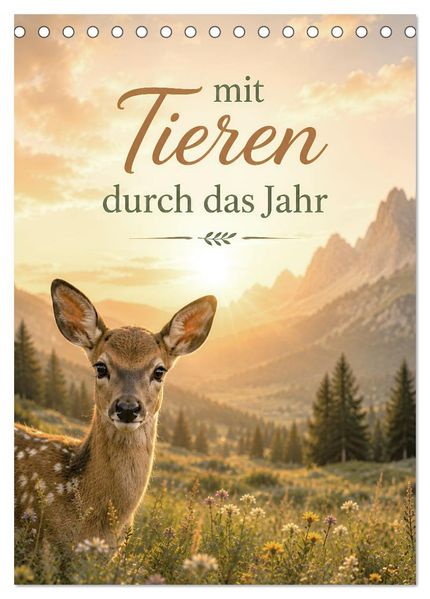 Mit Tieren durch das Jahr (Tischkalender 2027 DIN A5 hoch) CALVENDO Monatskalender