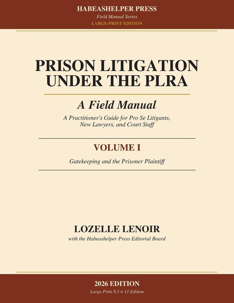 Prison Litigation Under the PLRA