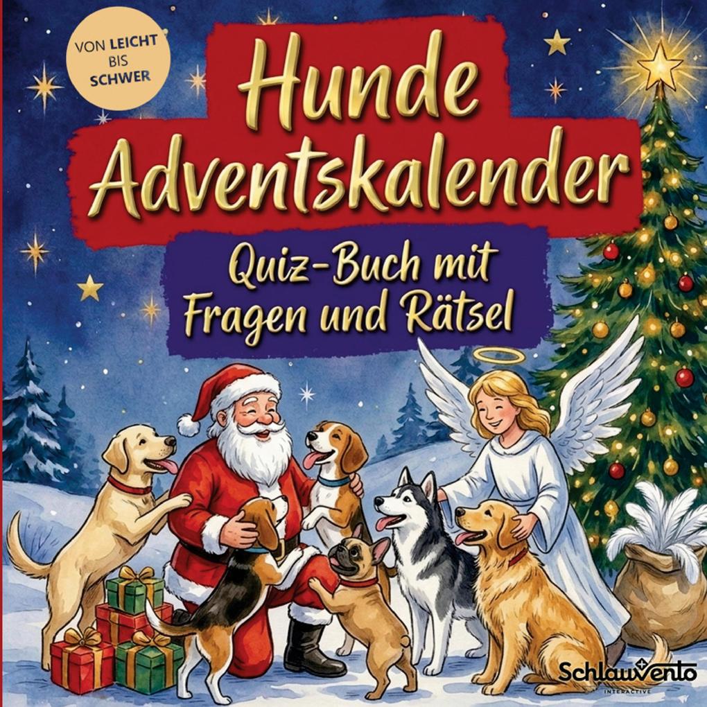 Hunde-Adventskalender: Quiz-Buch mit Fragen und Rätsel