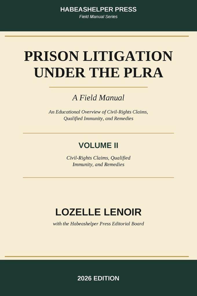 Prison Litigation Under the PLRA