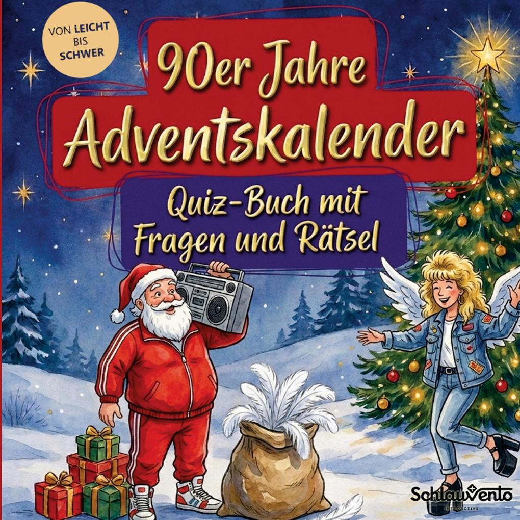 90er Jahre-Adventskalender: Quiz-Buch mit Fragen und Rätsel
