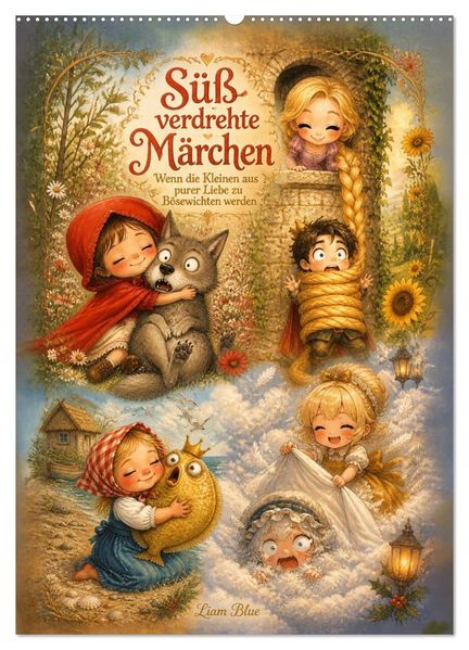 Süß verdrehte Märchen (Wandkalender 2027 DIN A2 hoch) CALVENDO Monatskalender