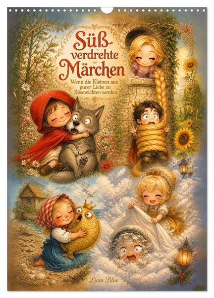 Süß verdrehte Märchen (Wandkalender 2027 DIN A3 hoch) CALVENDO Monatskalender