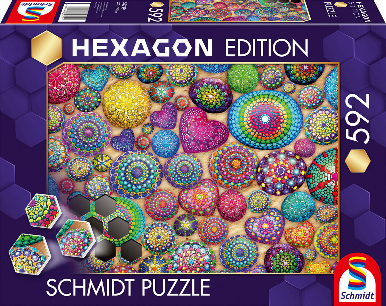 Hexagon Puzzle Mandala-Steine 592 Teile