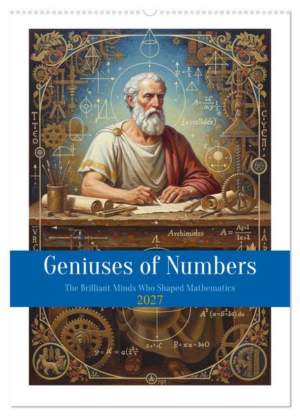 Geniuses of Numbers (Wall Calendar 2027 DIN A2 portrait) CALVENDO 12 Month Wall Calendar
