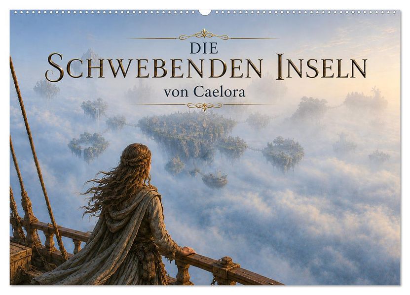 Die schwebenden Inseln von Caelora (Wandkalender 2027 DIN A2 quer) CALVENDO Monatskalender