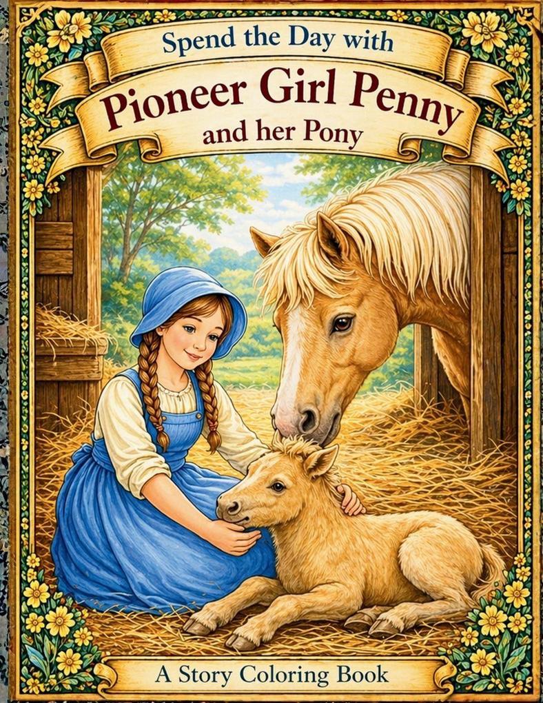 Spend the Day With Pioneer Girl Penny and Her Pony Story Coloring Book