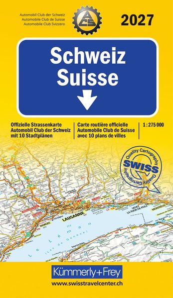Kümmerly+Frey Strassenkarte ACS Schweiz 2027 1:275.000