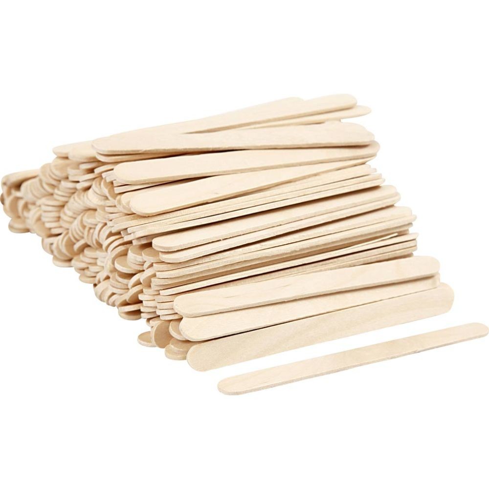 Creativ Company Eisstiele Holz L 115 cm B 10 mm natur 200 Stück