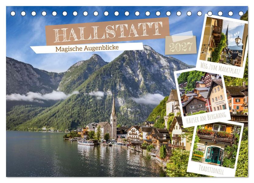 Hallstatt - Magische Augenblicke (Tischkalender 2027 DIN A5 quer) CALVENDO Monatskalender