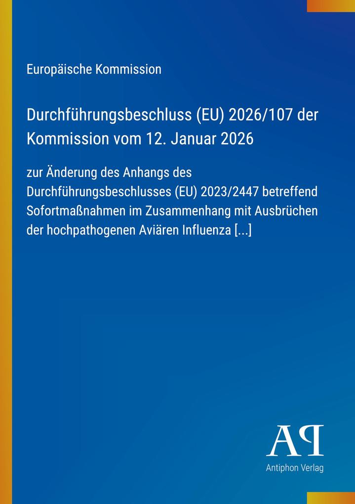 Durchführungsbeschluss (EU) 2026/107 der Kommission vom 12. Januar 2026