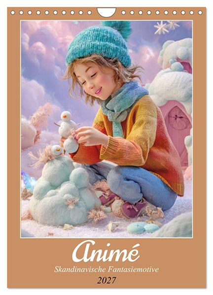Animé - Skandinavische Fantasiemotive (Wandkalender 2027 DIN A4 hoch) CALVENDO Monatskalender