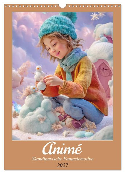 Animé - Skandinavische Fantasiemotive (Wandkalender 2027 DIN A3 hoch) CALVENDO Monatskalender