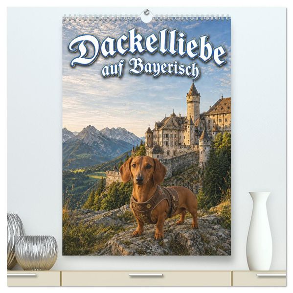 Dackelliebe auf Bayerisch (hochwertiger Premium Wandkalender 2027 DIN A2 hoch) Kunstdruck in Hochglanz