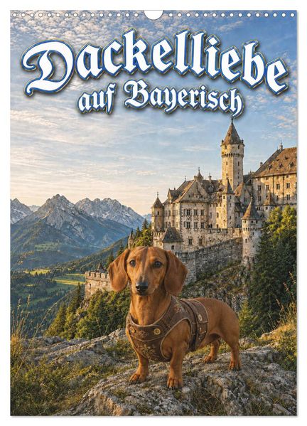 Dackelliebe auf Bayerisch (Wandkalender 2027 DIN A3 hoch) CALVENDO Monatskalender