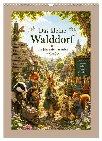 Das kleine Walddorf (Wandkalender 2027 DIN A3 hoch) CALVENDO Monatskalender