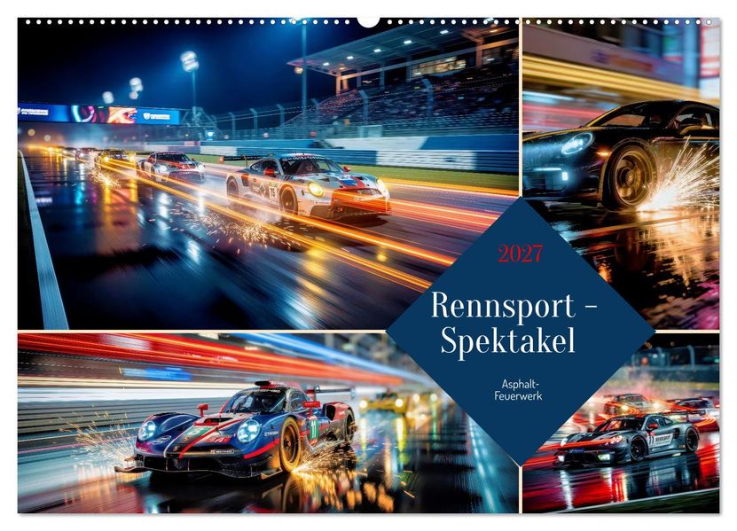 Rennsport - Spektakel (Wandkalender 2027 DIN A2 quer) CALVENDO Monatskalender