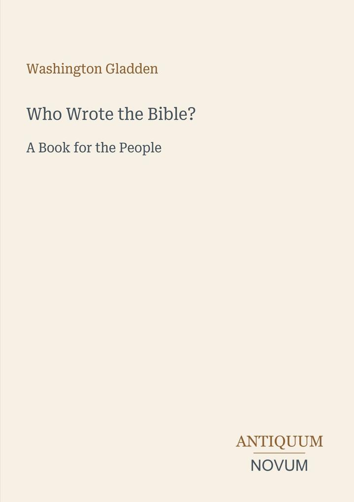 Who Wrote the Bible?