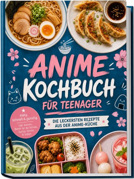Anime Kochbuch für Teenager: Die leckersten Rezepte aus der Anime-Küche - easy schnell & günstig - inkl. Ramen Bento für die Schule Gyoza Drinks & Soßen