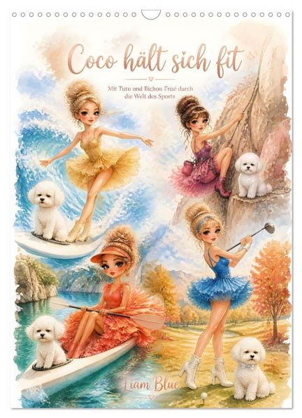 Coco hält sich fit (Wandkalender 2027 DIN A3 hoch) CALVENDO Monatskalender