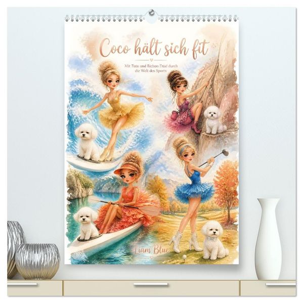 Coco hält sich fit (hochwertiger Premium Wandkalender 2027 DIN A2 hoch) Kunstdruck in Hochglanz