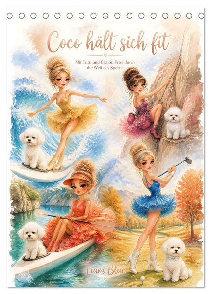 Coco hält sich fit (Tischkalender 2027 DIN A5 hoch) CALVENDO Monatskalender